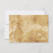 Herbstweiße Blütengoldblüte Verlass Hochzeit RSVP Karte (Rückseite)