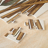 Herbstweizenblatt-Eichenkrone-Rahmen Puzzle (Seite)