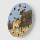 Herbstwhitetail-Dollar Große Wanduhr (Winkel)