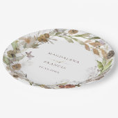 HerbstWiesenhochzeit - Blume Pappteller (Schrägansicht)