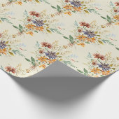 Herbstwildblumenmuster Geschenkpapier (Ecke)