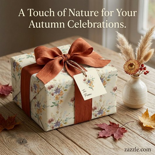 Herbstwildblumenmuster Geschenkpapier