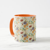 Herbstwildblumenmuster Tasse (Vorderseite Links)
