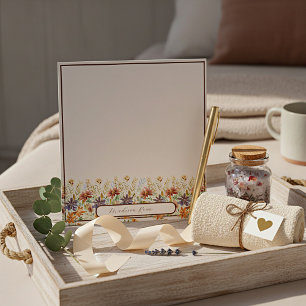 Herbstwildblumenrabatte personalisiert notizblock