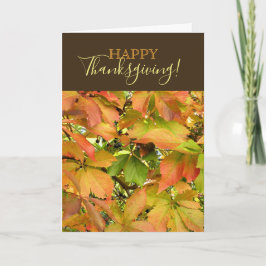 Herbstwilde Blätter der Weintraube Glückwunsch Ern Feiertagskarte