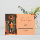 Herbstwillkommen Einladung (Stehend Vorderseite)