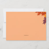 Herbstwillkommen Einladung (Rückseite)