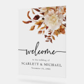 Herbstwillkommen Hochzeitssymbol Acrylschild (Winkel)