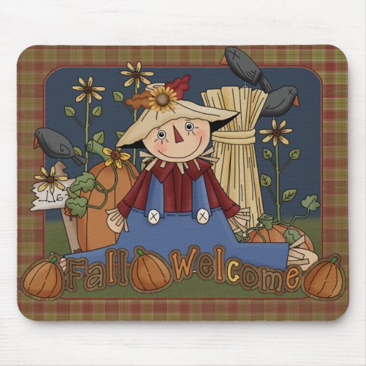 Herbstwillkommen in der Herbstspeckinsel Mousepad (Vorne)