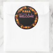 Herbstwillkommen Runder Aufkleber (Tasche)