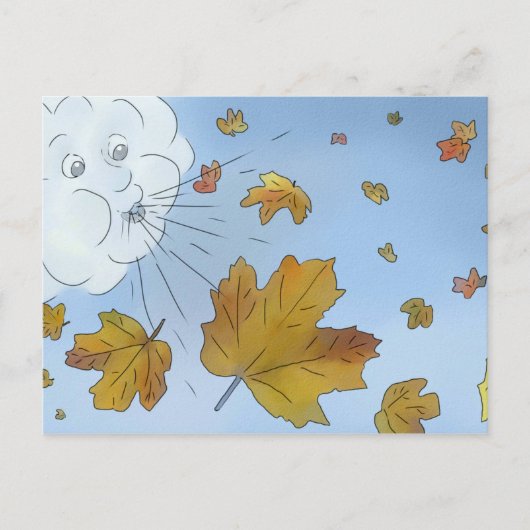 Herbstwind Postkarte (Vorderseite)