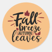 Herbstwind Runder Aufkleber (Vorderseite)