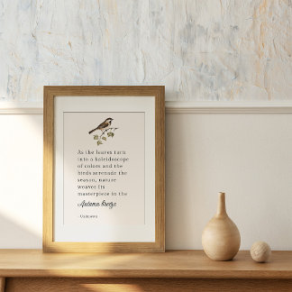 Herbstwind-Zitat Poster