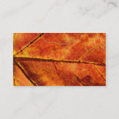 Herbstwinde , Makro-Foto für Herbstlinden Visitenkarte (Rückseite)