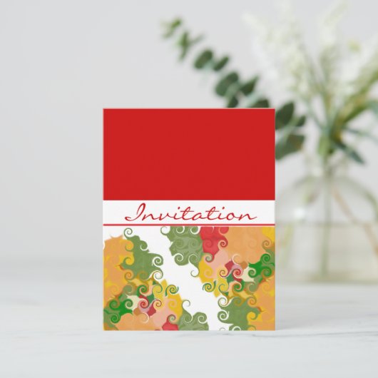 HerbstWirbel Einladung (Stehend Vorderseite)