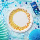 Herbstwirbel in Herbstfarben Pappteller (Party)