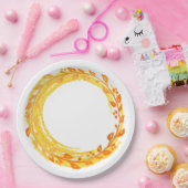 Herbstwirbel in Herbstfarben Pappteller (Party)