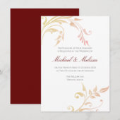 Herbstwirbelhochzeit Einladung (Vorne/Hinten)