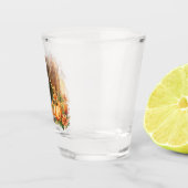 Herbstwoben, ein Auto, das mit Kürbis beladen wird Schnapsglas (Rechts)