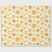 Herbstwoben: Goldenes Blossom Nahtloser Erntedank Geschenkpapier (Flach)