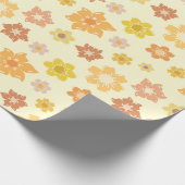 Herbstwoben: Goldenes Blossom Nahtloser Erntedank Geschenkpapier (Ecke)