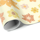 Herbstwoben: Goldenes Blossom Nahtloser Erntedank Geschenkpapier (Rolleneckpunkt)