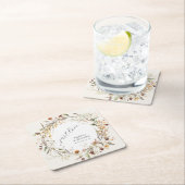 Herbstwoche BOHO Hochzeit in der Wildblume Floral Rechteckiger Pappuntersetzer (Vor Ort)