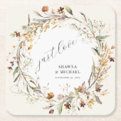 Herbstwoche BOHO Hochzeit in der Wildblume Floral Rechteckiger Pappuntersetzer (Vorderseite)