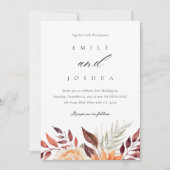 Herbstwoche Floral Boho Hochzeit Einladung (Vorderseite)