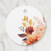 Herbstwoche Floral Boho Hochzeit Geschenkanhänger (Rückseite)