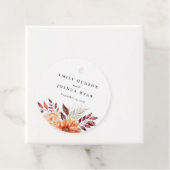 Herbstwoche Floral Boho Hochzeit Geschenkanhänger (Beispiel)