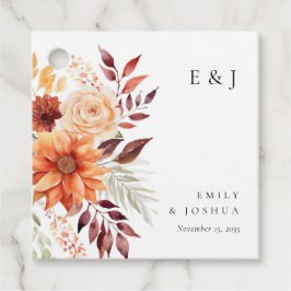 Herbstwoche Floral Boho Hochzeit Geschenkanhänger