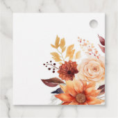 Herbstwoche Floral Boho Hochzeit Geschenkanhänger (Rückseite)