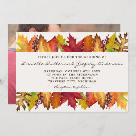 Herbstwoche Herbst Foto Hochzeitseinladung Einladung