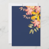 Herbstwoche in der Liebe Navy Blauer Herbst Einladung (Rückseite)