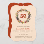 Herbstwoche jedes Alter Geburtstag Einladung (Vorne/Hinten)