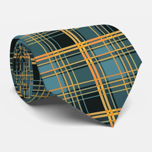 Herbstwoche Karierte Checkered Neck Tie Krawatte (Gerollt)