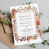 Herbstwoche lässt florale feierliche Hochzeit Einladung