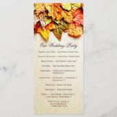 Herbstwoche lässt vertikale Hochzeitsprogramme Programm (Rückseite)