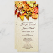 Herbstwoche lässt vertikale Hochzeitsprogramme Programm (Vorne/Hinten)