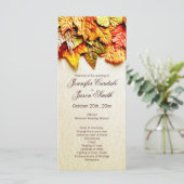 Herbstwoche lässt vertikale Hochzeitsprogramme Programm (Stehend Vorderseite)