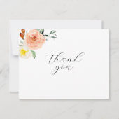 Herbstwoche Rustikale Blumenzwiebelwohnung Dankesc Dankeskarte (Vorderseite)