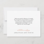 Herbstwoche Rustikale Blumenzwiebelwohnung Dankesc Dankeskarte (Rückseite)