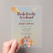 Herbstwoche Rustikaler Junggeselinnen-Abschied Acryleinladungen (Insitu (Handheld))