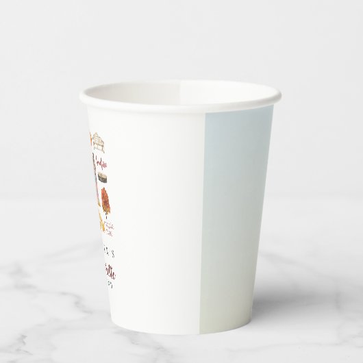 Herbstwoche Rustikaler Junggeselinnen-Abschied Pappbecher (Links)