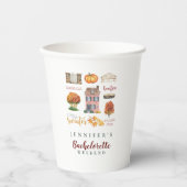 Herbstwoche Rustikaler Junggeselinnen-Abschied Pappbecher (Vorderseite)