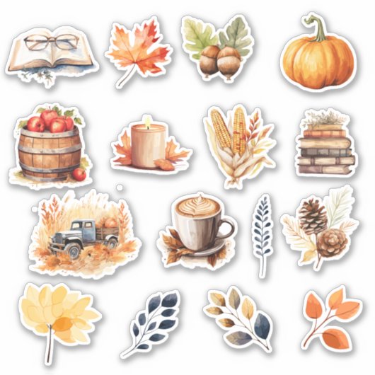 Herbstwochen Herbst 16 Aufkleber Pack (Vorderseite)