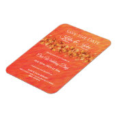 Herbstwochen - Hochzeit speichern Sie das Datum- Magnet (Linke Seite)