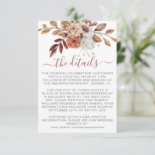 Herbstwochenende Begleitkarte (Stehend Vorderseite)