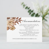 Herbstwochenende Blätter Hochzeitsunterkünfte Begleitkarte (Stehend Vorderseite)